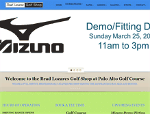 Tablet Screenshot of bradlozaresgolfshop.com